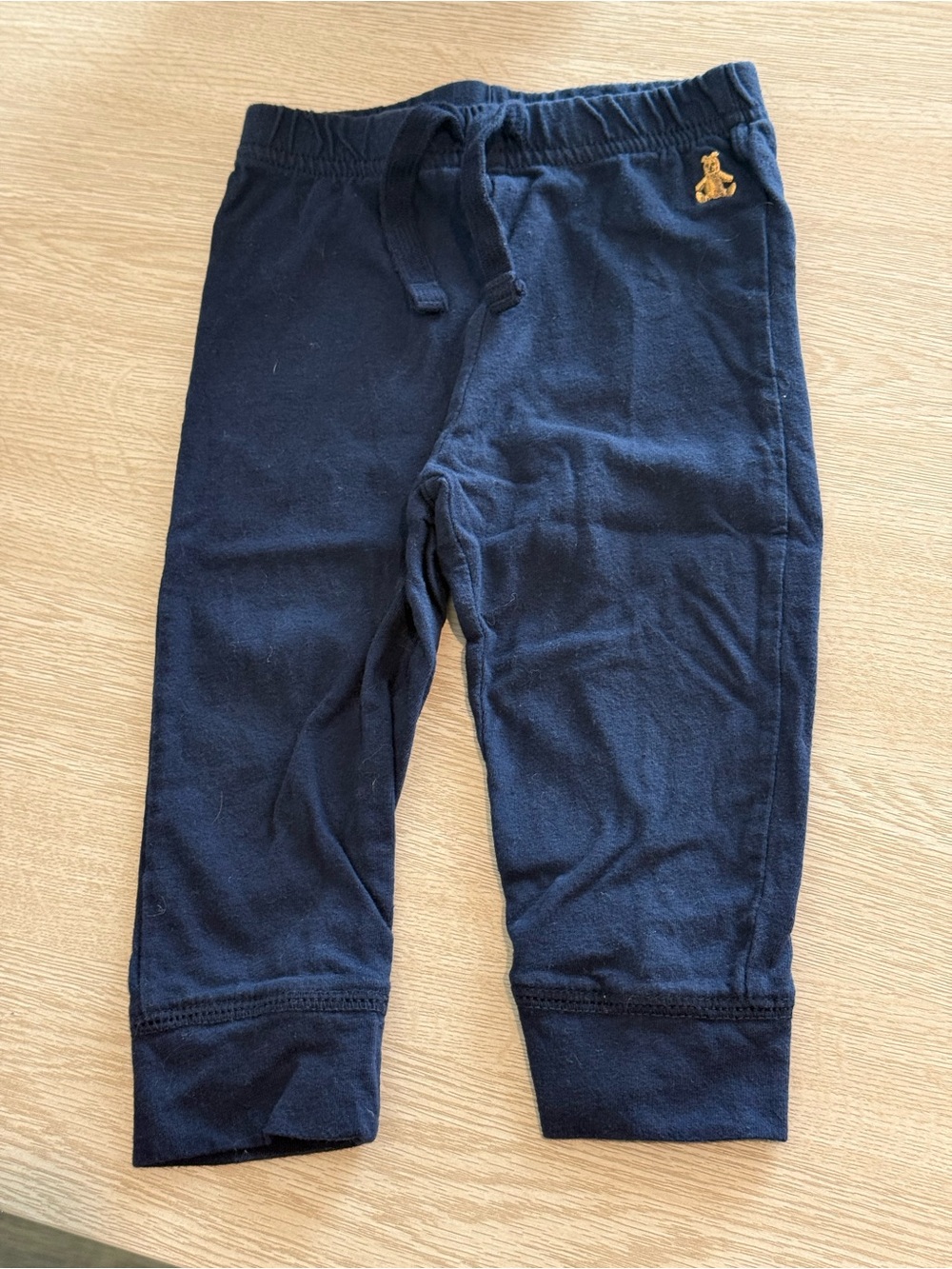 GAP Navy Knit Joggers with Bear Patch